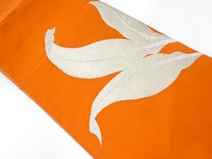 アンティーク　草葉模様織り出し名古屋帯(着用可)